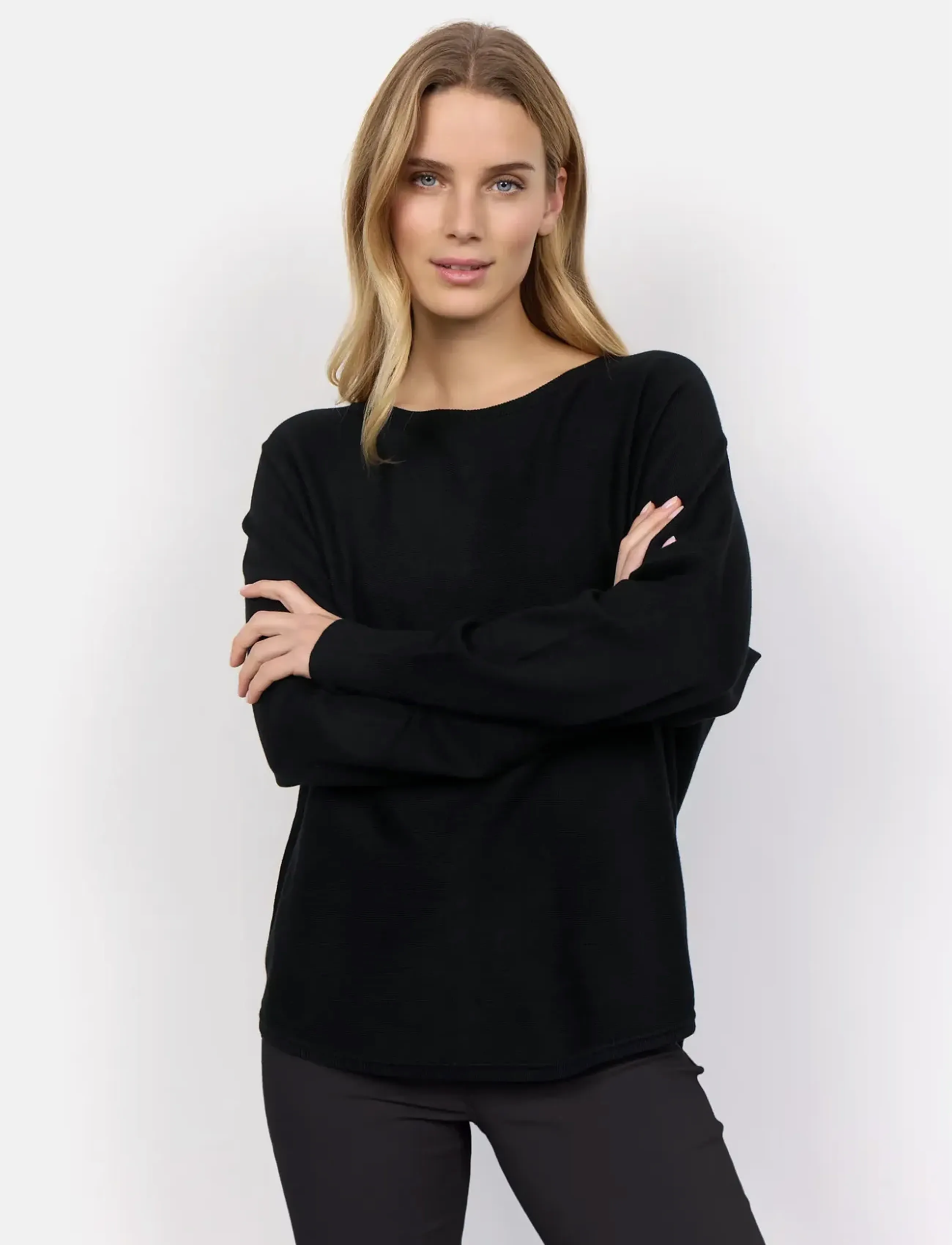 Soyaconcept Sc-Dollie, Kvinder, Buet Kant Sweatshirt, Sort, Str: XL