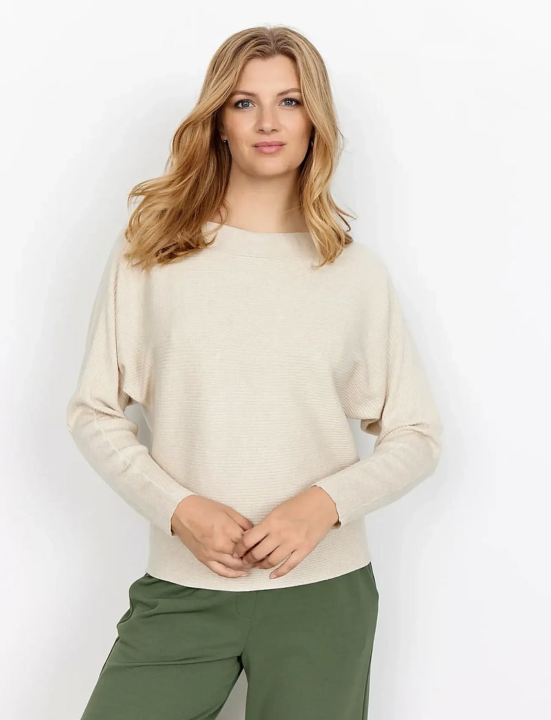 Soyaconcept - SC-DOLLIE - stickade tröjor - cream melange - 0