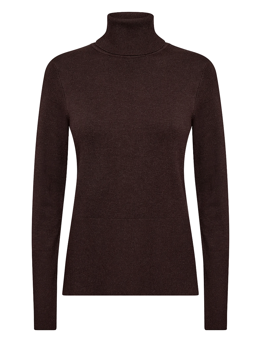 Soyaconcept - SC-DOLLIE - rollkragenpullover - 98980 chocolate plum melange - 1