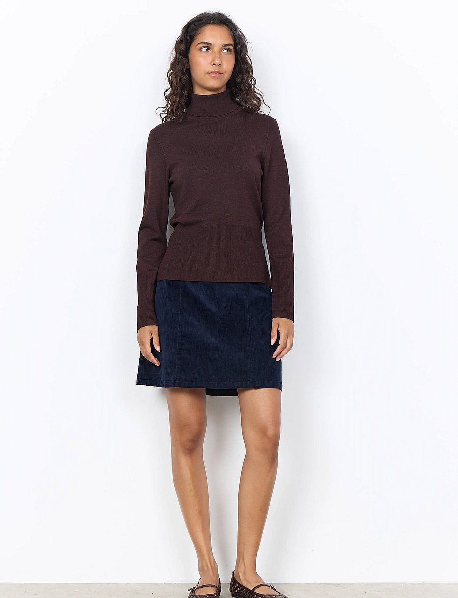 Soyaconcept - SC-DOLLIE - rollkragenpullover - 98980 chocolate plum melange - 3