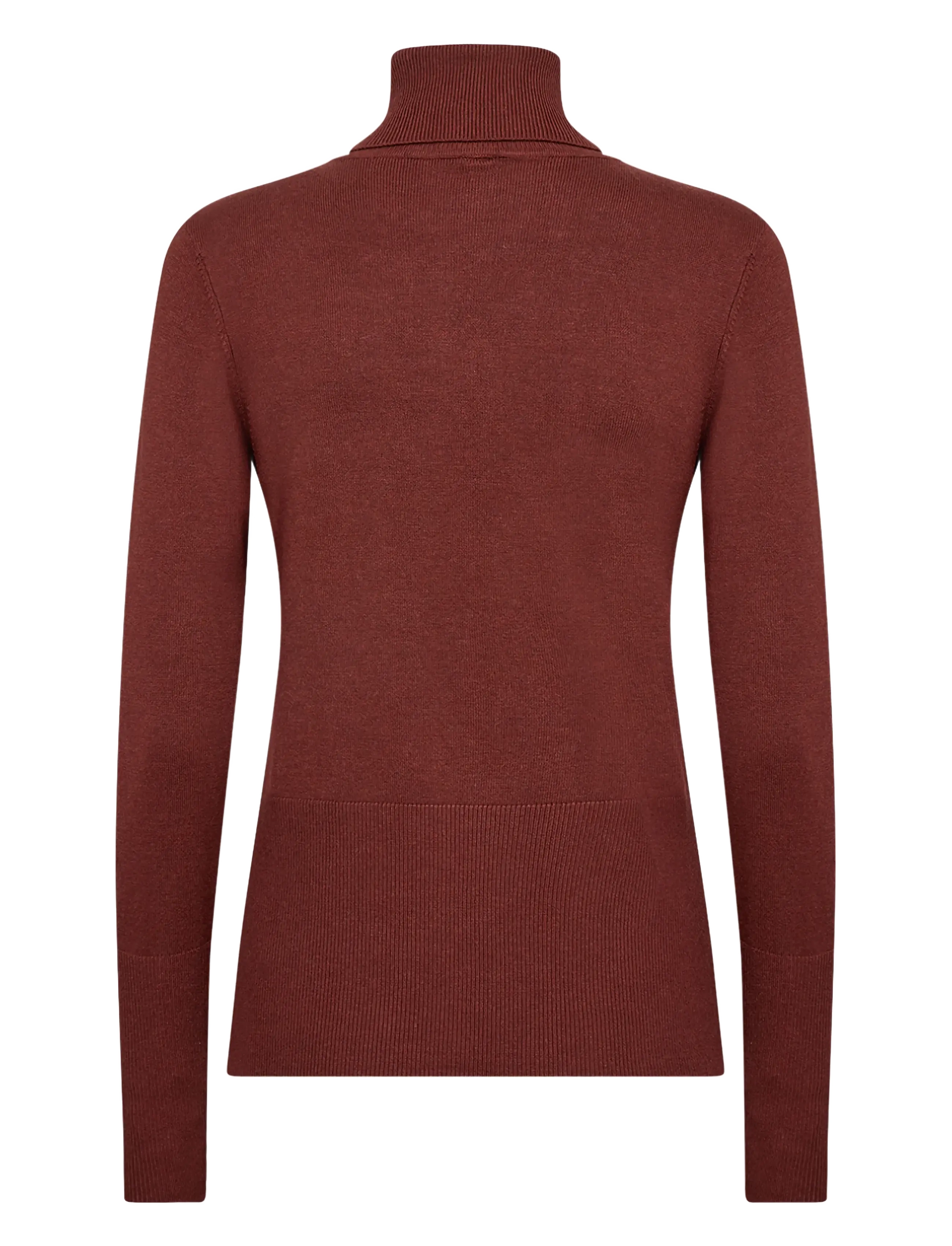 Soyaconcept - SC-DOLLIE - rollkragenpullover - 94495 madder brown melange - 2