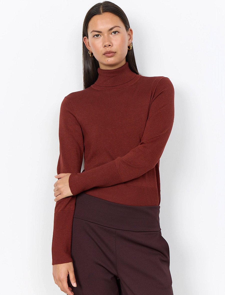 Soyaconcept - SC-DOLLIE - rollkragenpullover - 94495 madder brown melange - 0