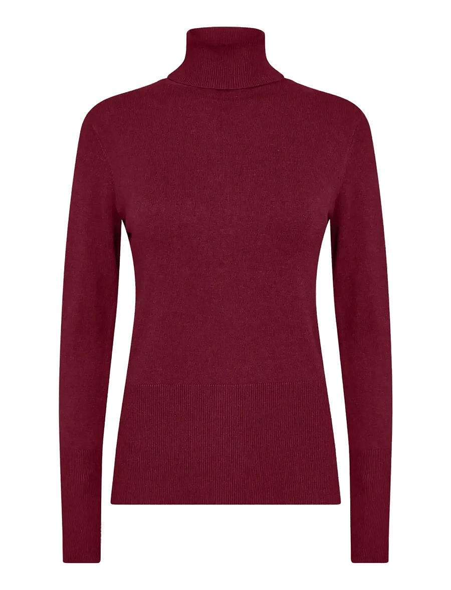Soyaconcept - SC-DOLLIE - kõrge kaelusega kudumid - 94850 dark red mel - 1