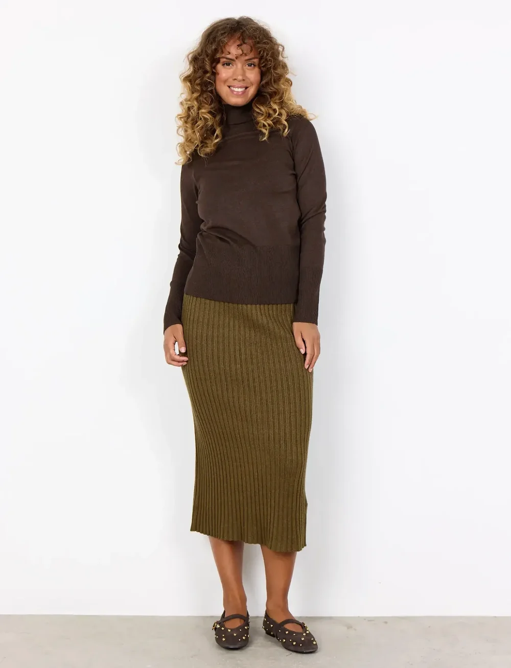 Soyaconcept - SC-DOLLIE - rollkragenpullover - 98694 hot fudge melange - 4