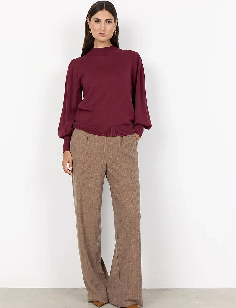 Soyaconcept - SC-DOLLIE - striktrøjer - 94850 dark red mel - 4