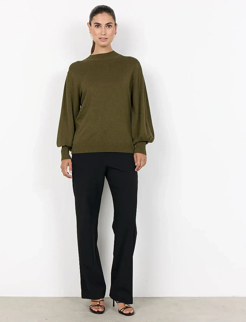 Soyaconcept - SC-DOLLIE - stickade tröjor - 97965 dark olive mel - 4