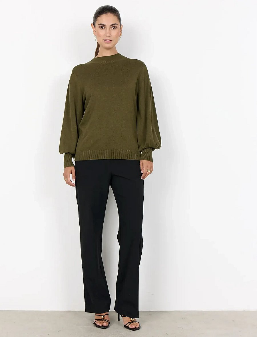 Soyaconcept - SC-DOLLIE - stickade tröjor - 97965 dark olive mel - 4