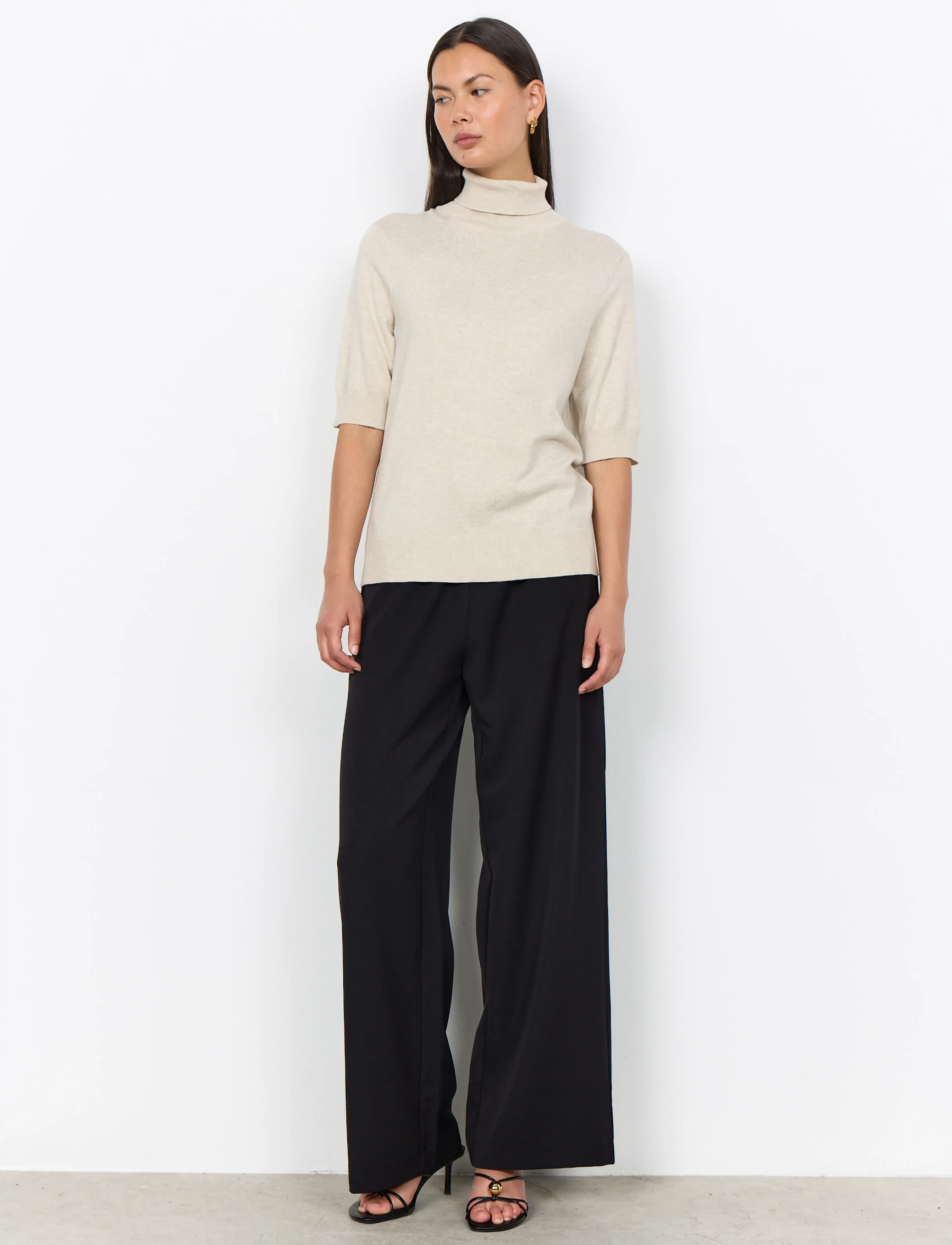 Soyaconcept - SC-DOLLIE - rollkragenpullover - 91500 light sand melange - 3