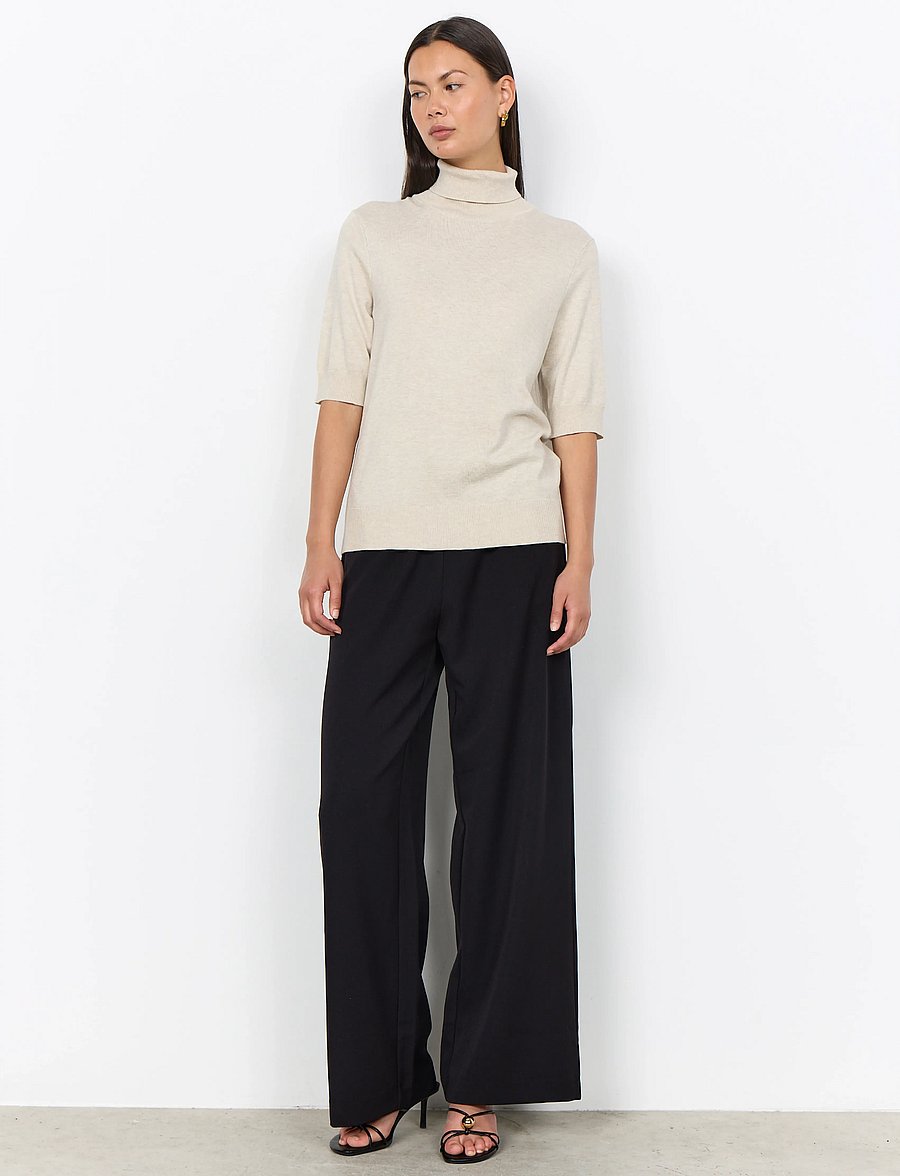 Soyaconcept - SC-DOLLIE - rollkragenpullover - 91500 light sand melange - 3