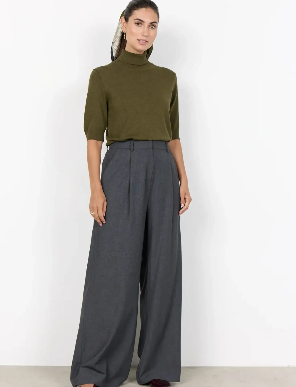 Soyaconcept - SC-DOLLIE - rollkragenpullover - 97965 dark olive mel - 4