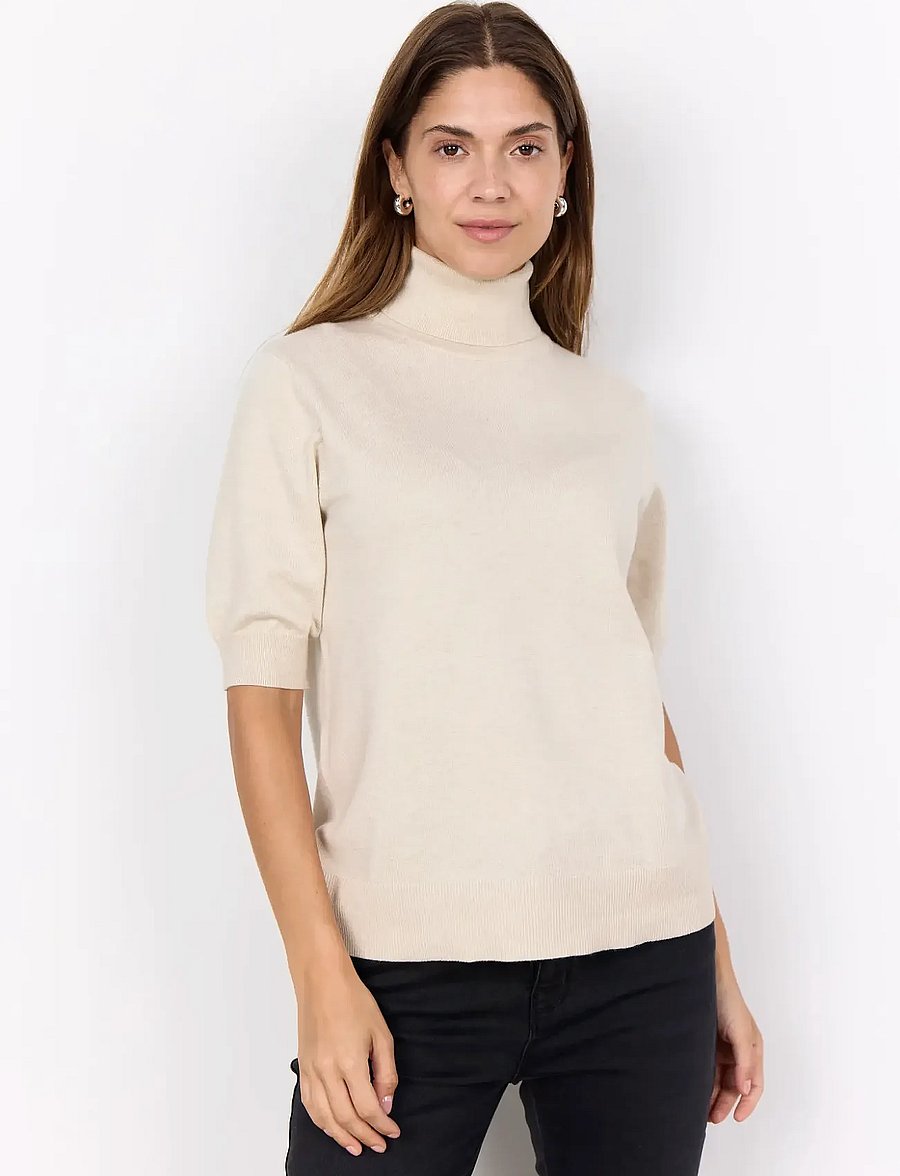 Soyaconcept - SC-DOLLIE - džemperi ar augstu apkakli - cream melange - 0