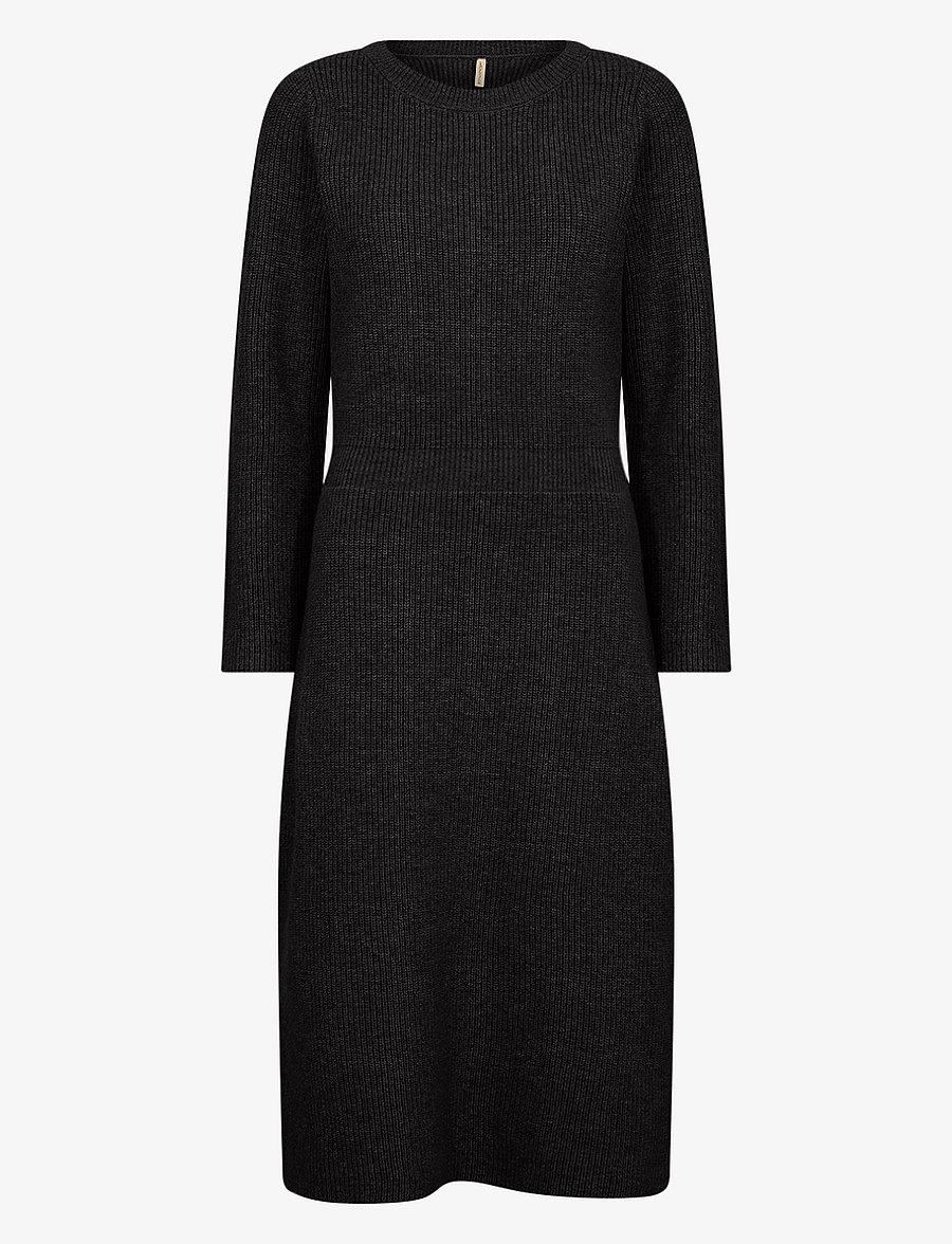 Soyaconcept - SC-ILIA - stickade klänningar - black - 0