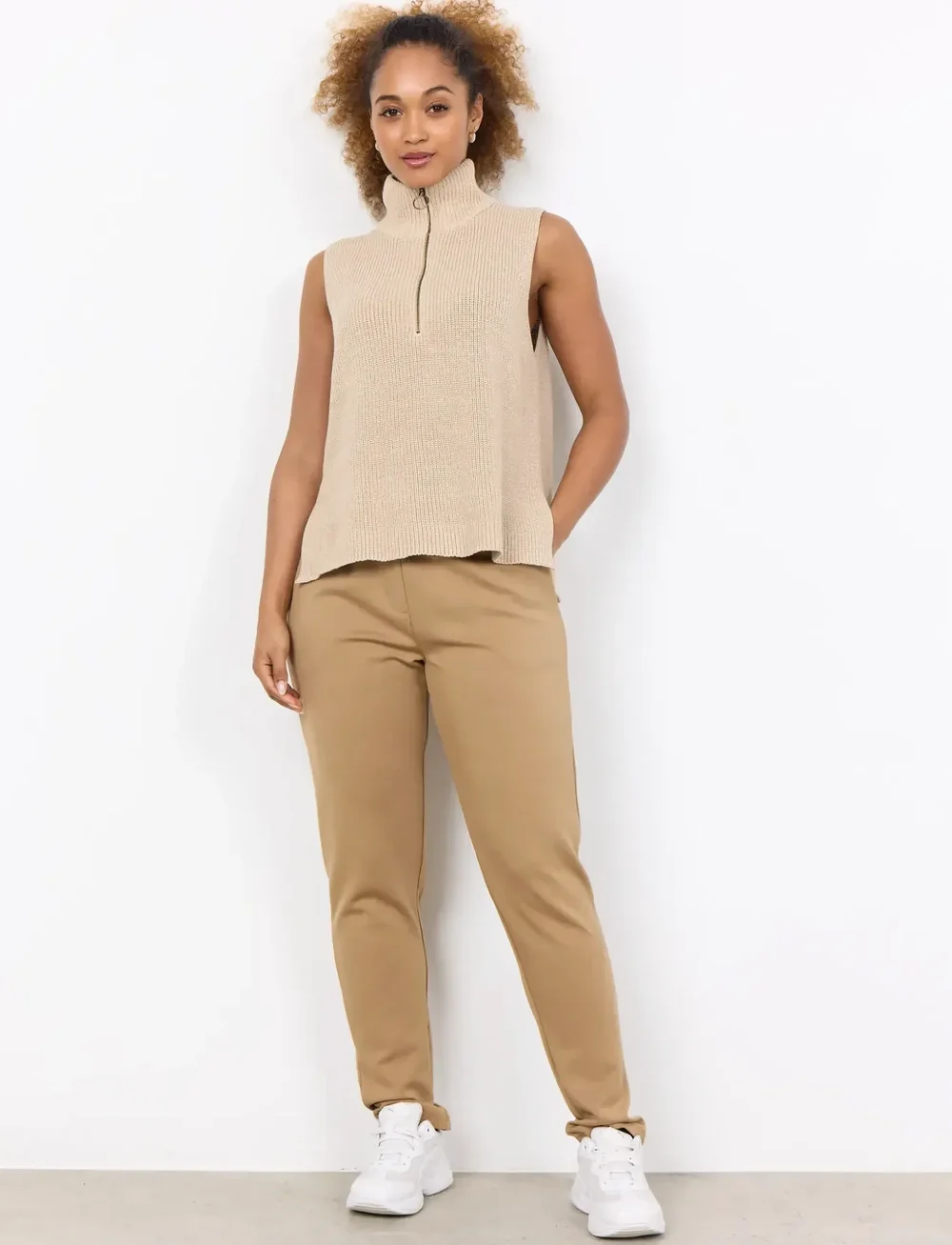 Soyaconcept - SC-JULIA - stickade västar - sand - 4