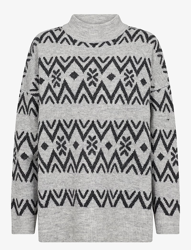 Soyaconcept - SC-NESSIE - weihnachtspullover - lt grey melange combi - 1