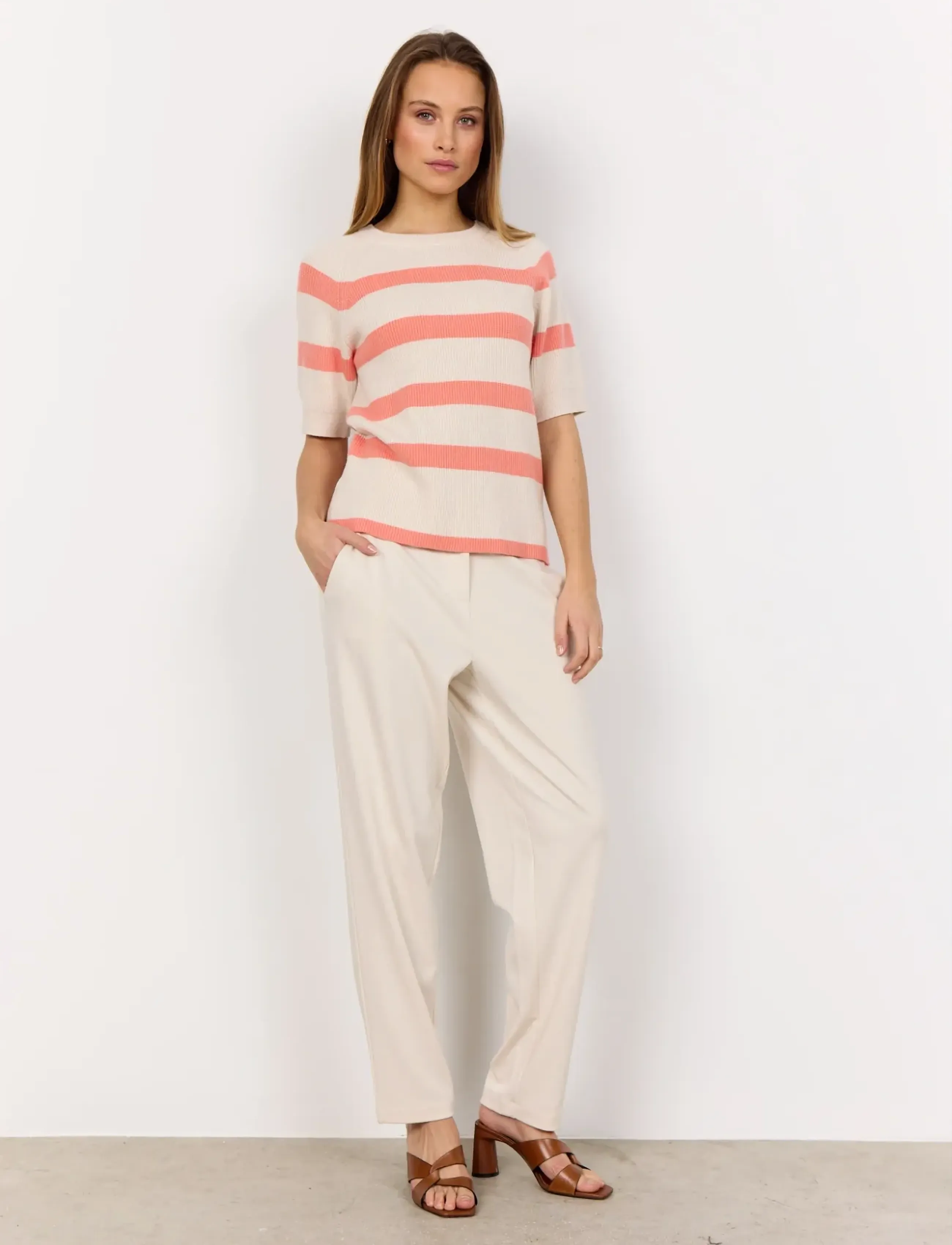 Soyaconcept - SC-KANITA STRIPE - jumpers - peach pink melange comb - 4