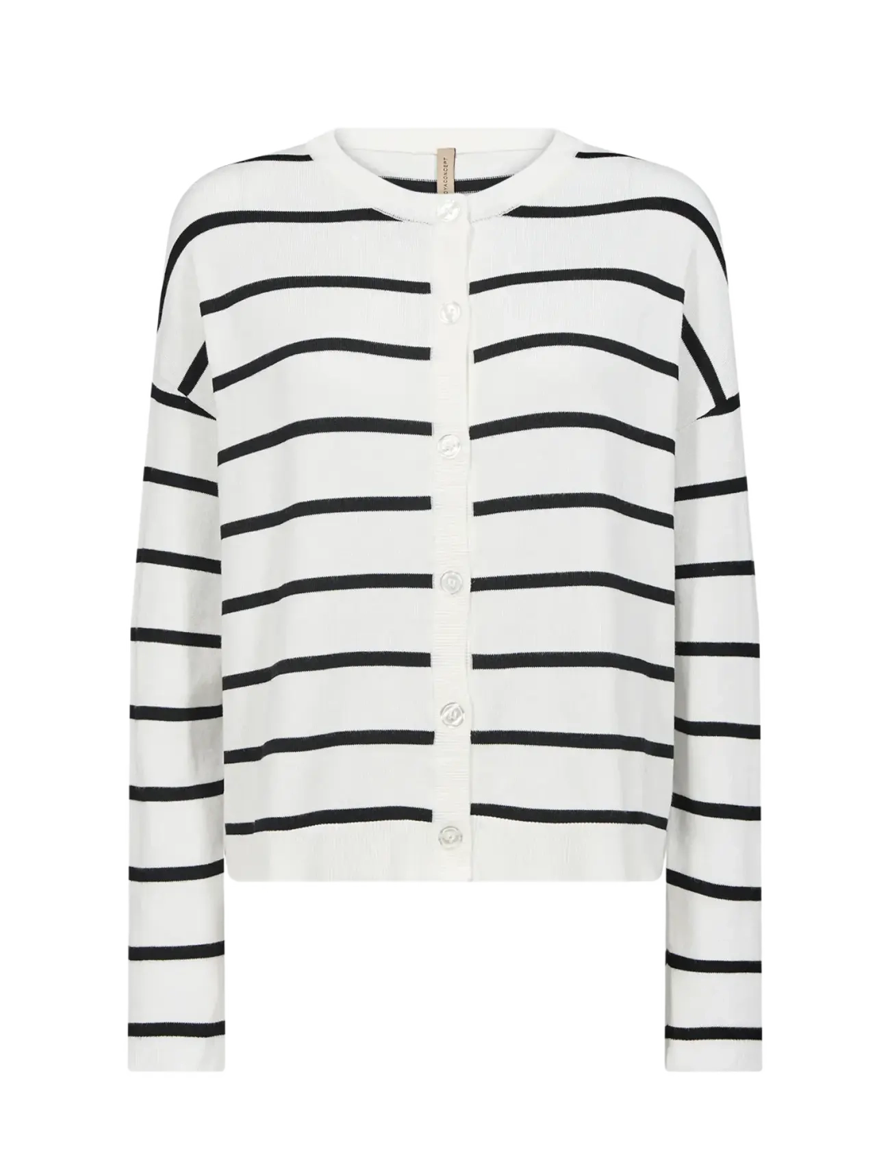 Soyaconcept - SC-DOLLIE STRIPE - cardigans - 1100 offwhite combi - 1