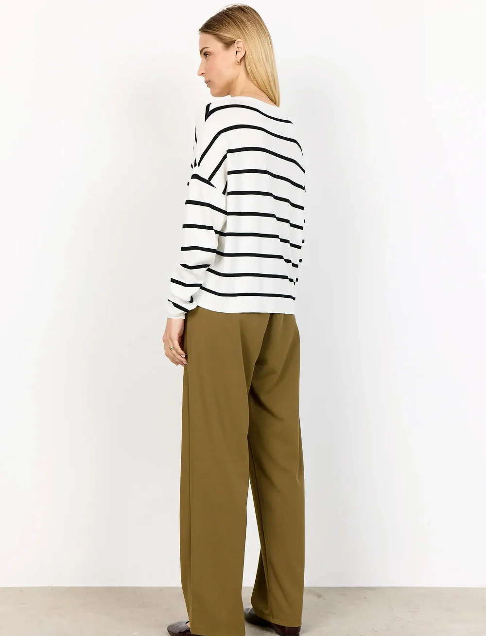 Soyaconcept - SC-DOLLIE STRIPE - kardiganid - 1100 offwhite combi - 3