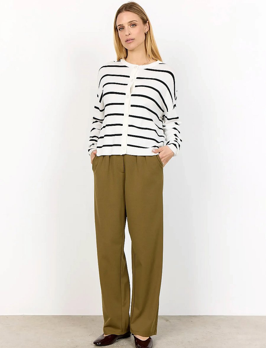 Soyaconcept - SC-DOLLIE STRIPE - cardigans - 1100 offwhite combi - 4