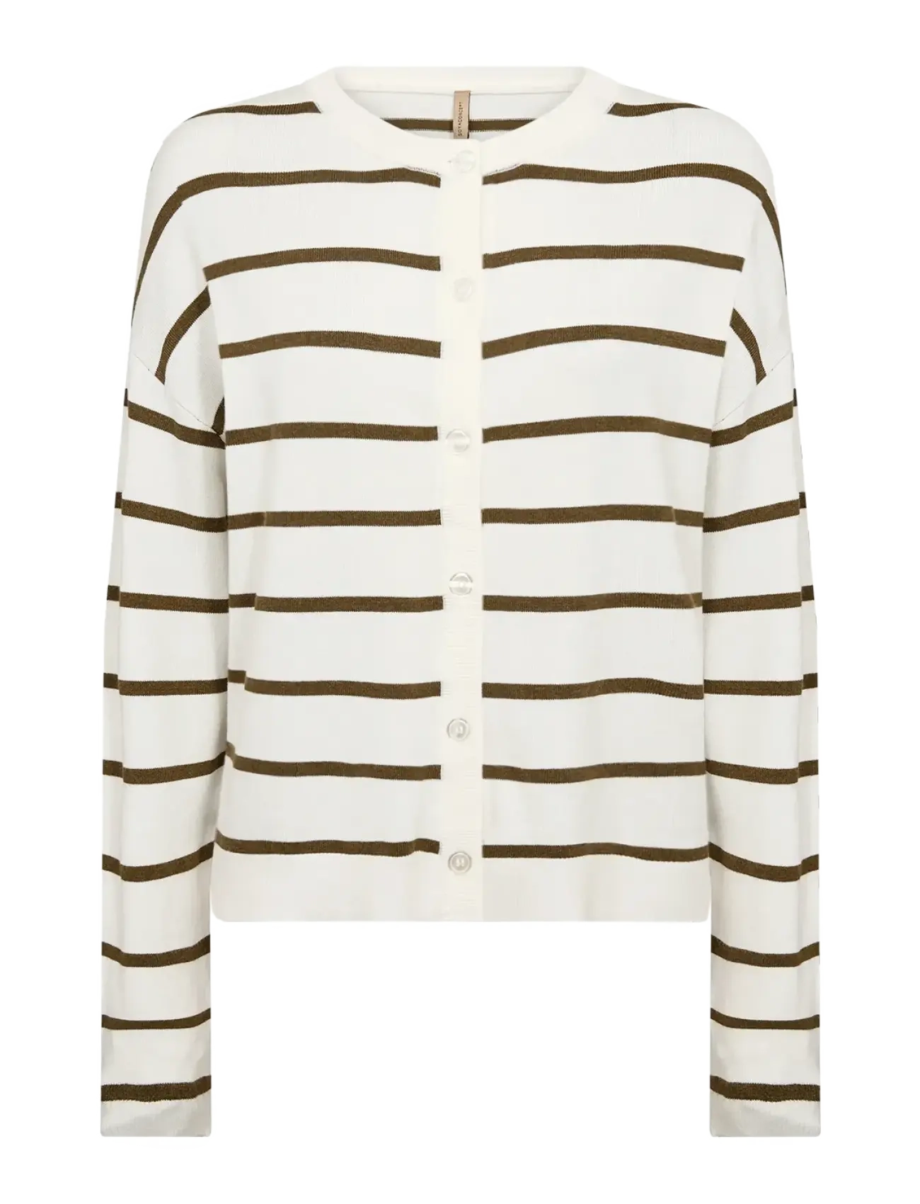 Soyaconcept Sc-Dollie Stripe, Kvinder, Strikket Stribet Cardigan, Hvid, Str: XXL