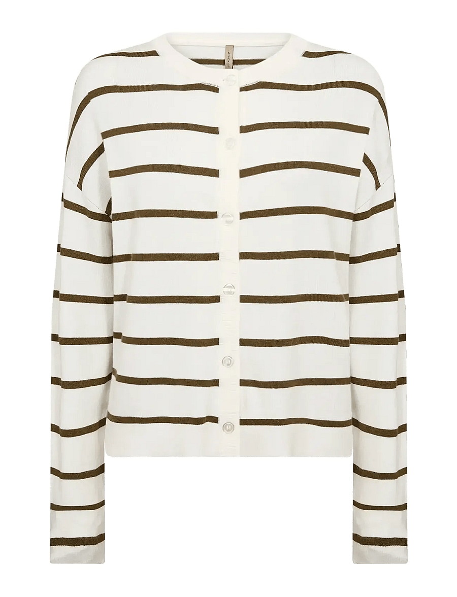 Soyaconcept - SC-DOLLIE STRIPE - strickjacken - 97230 misty olive mel combi - 0