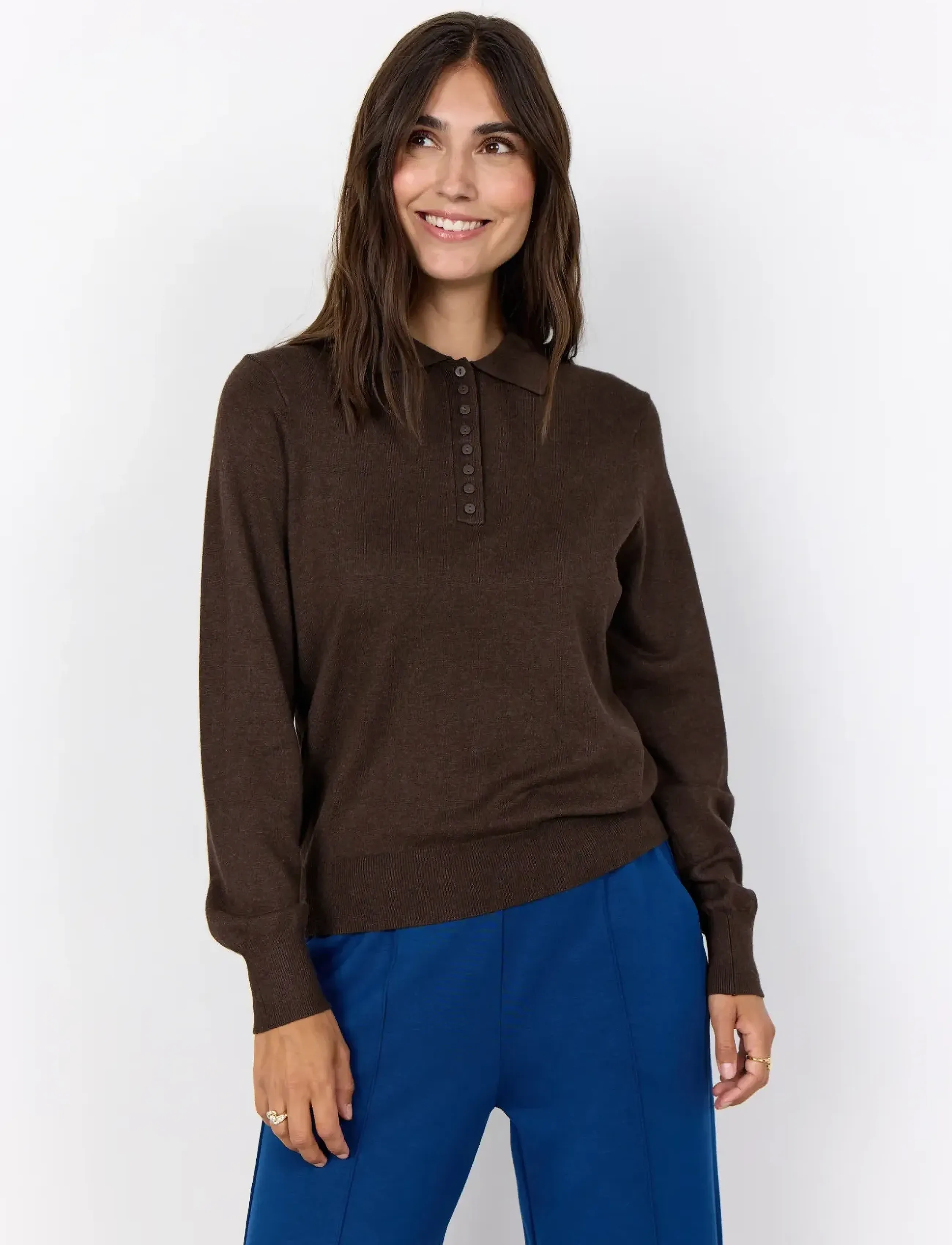 Soyaconcept - SC-DOLLIE - gebreide truien - 98694 hot fudge melange - 4