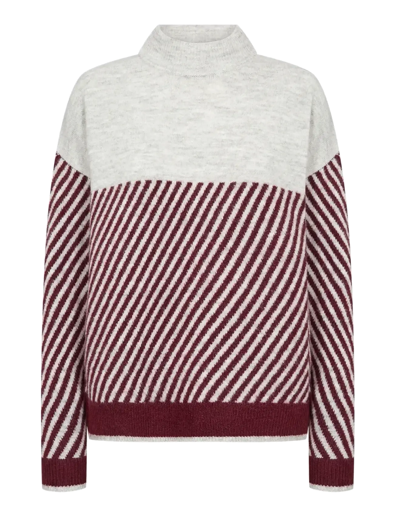 Soyaconcept SC-NESSIE STRIPE - Pullover - 94850C DARK RED MEL COMBI / burgundy