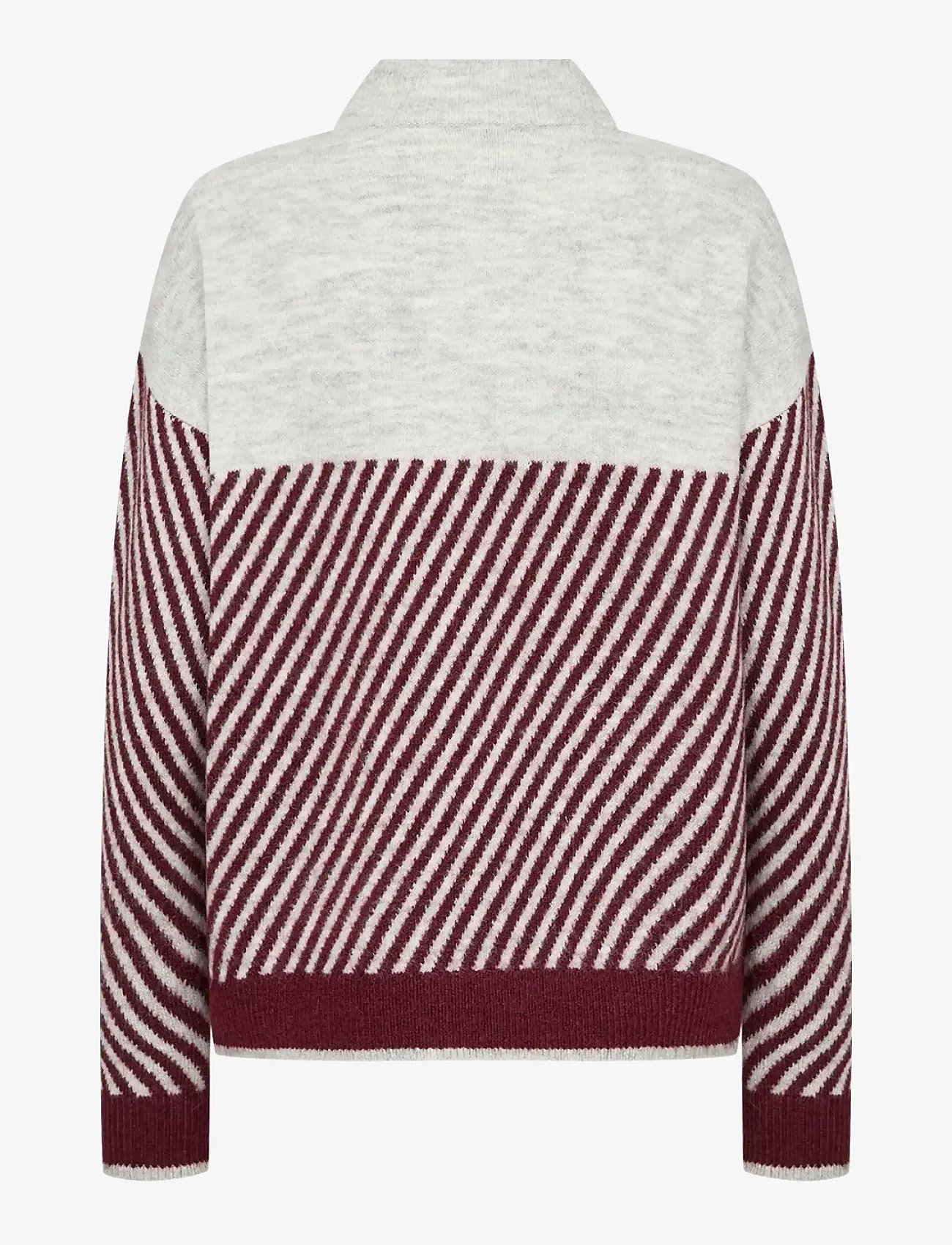 Soyaconcept - SC-NESSIE STRIPE - herbstliche kleidung - 94850c dark red mel combi - 1