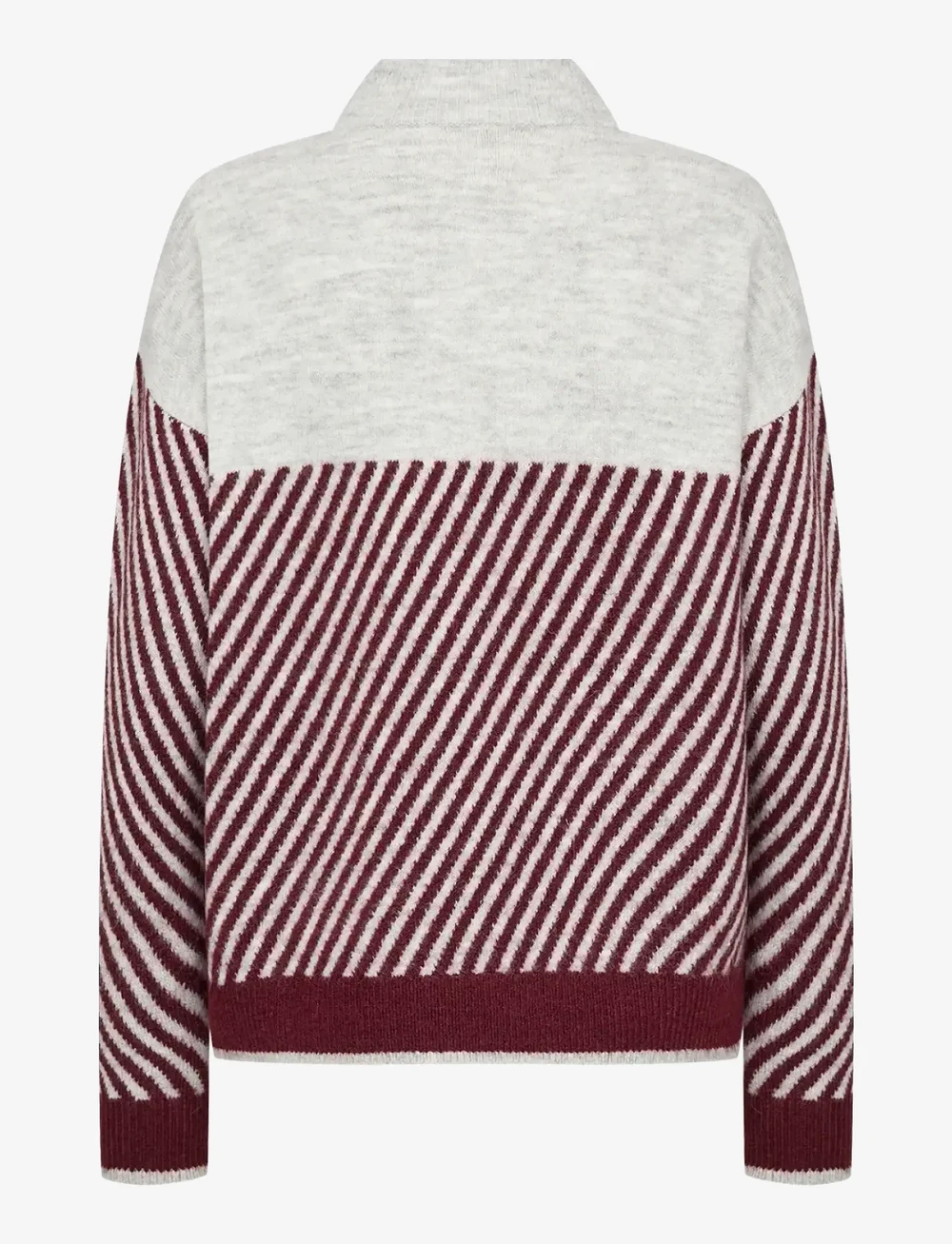 Soyaconcept - SC-NESSIE STRIPE - striktrøjer - 94850c dark red mel combi - 2