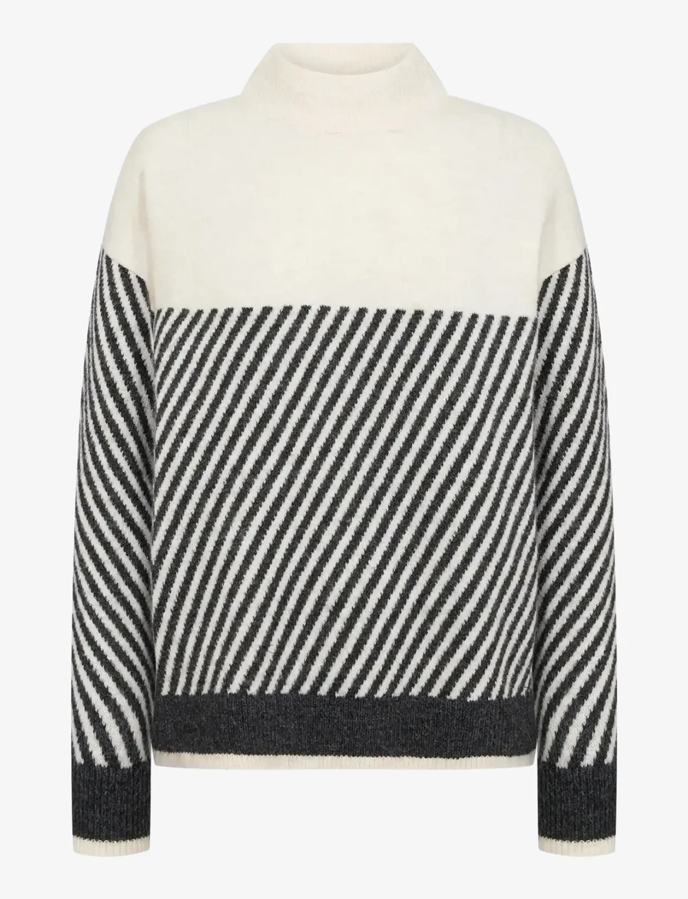 Soyaconcept - SC-NESSIE STRIPE - striktrøjer - 91620 cream melange combi - 1