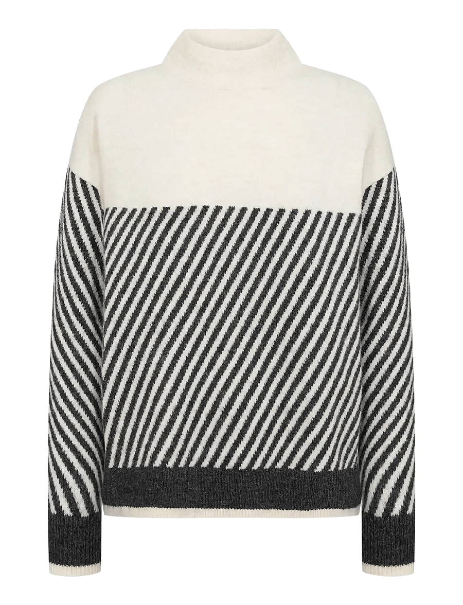 Soyaconcept - SC-NESSIE STRIPE - džemperi - 91620 cream melange combi - 1