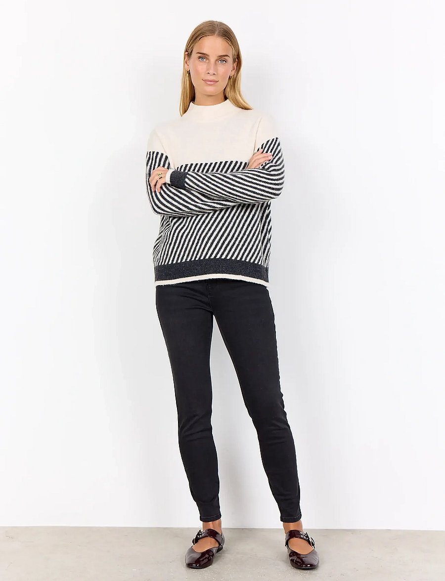 Soyaconcept - SC-NESSIE STRIPE - džemperi - 91620 cream melange combi - 4