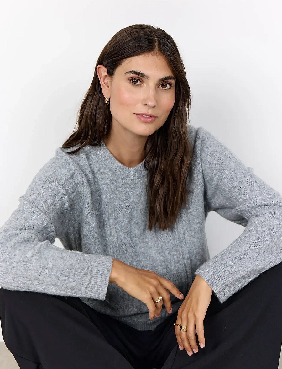 Soyaconcept - SC-VIKI - swetry - 99470 med. grey melange - 0