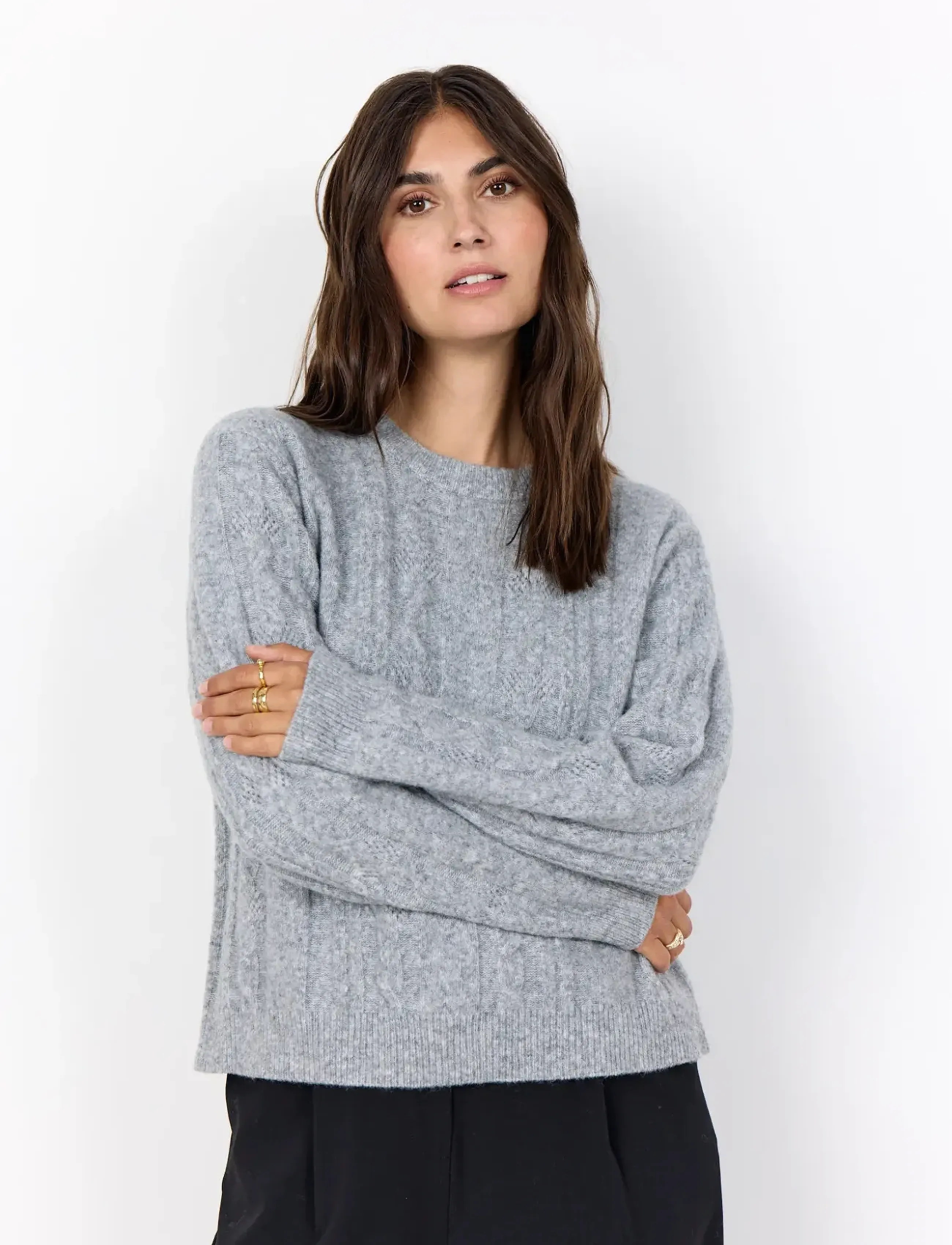 Soyaconcept - SC-VIKI - swetry - 99470 med. grey melange - 4