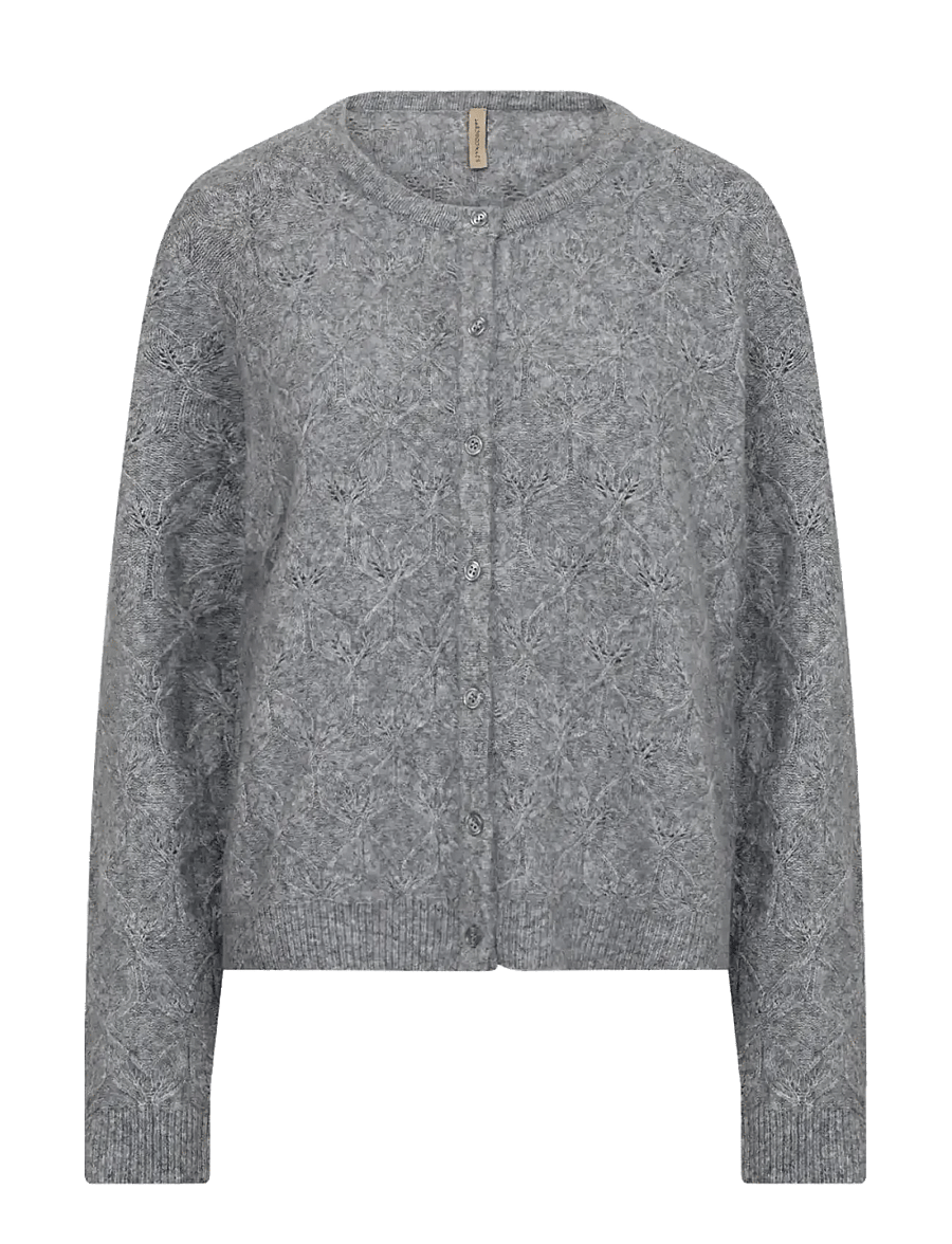 Soyaconcept - SC-VIKI - hnepptar peysur - 99470 med. grey melange - 1