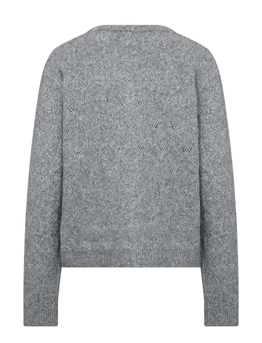Soyaconcept - SC-VIKI - hnepptar peysur - 99470 med. grey melange - 2