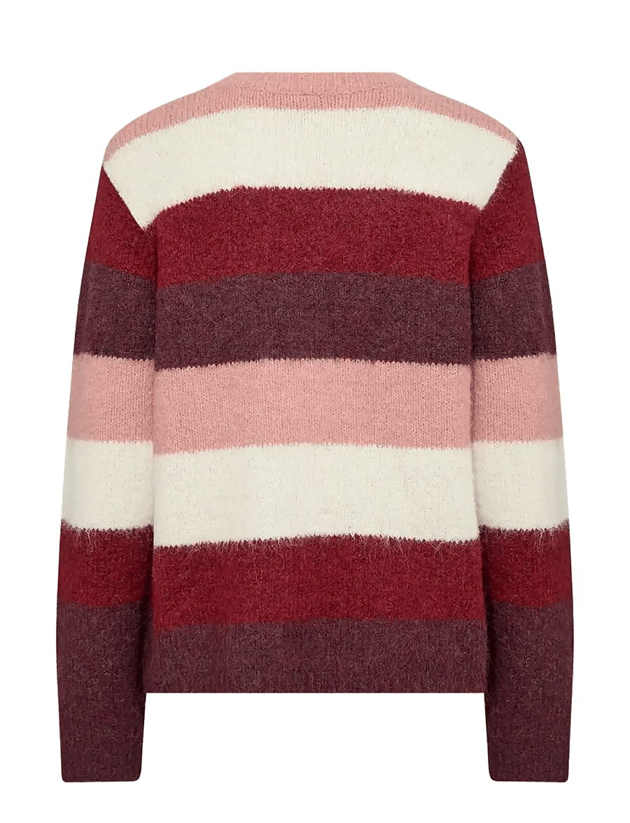 Soyaconcept - SC-ILENE - gebreide truien - 94850c dark red mel combi - 2