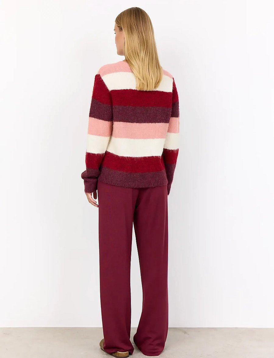 Soyaconcept - SC-ILENE - gebreide truien - 94850c dark red mel combi - 3