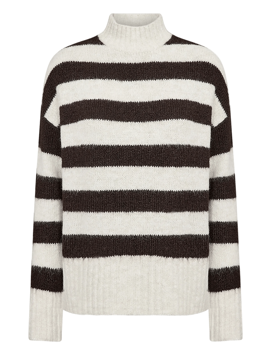Soyaconcept - SC-ILENE YD - rollkragenpullover - 98980c chocolate plum mel com - 0