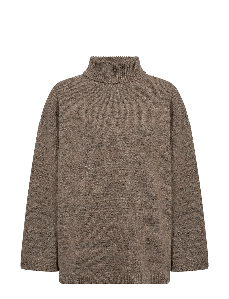 Soyaconcept - SC-VIDA - rollkragenpullover - 98404 desert brown melange - 1