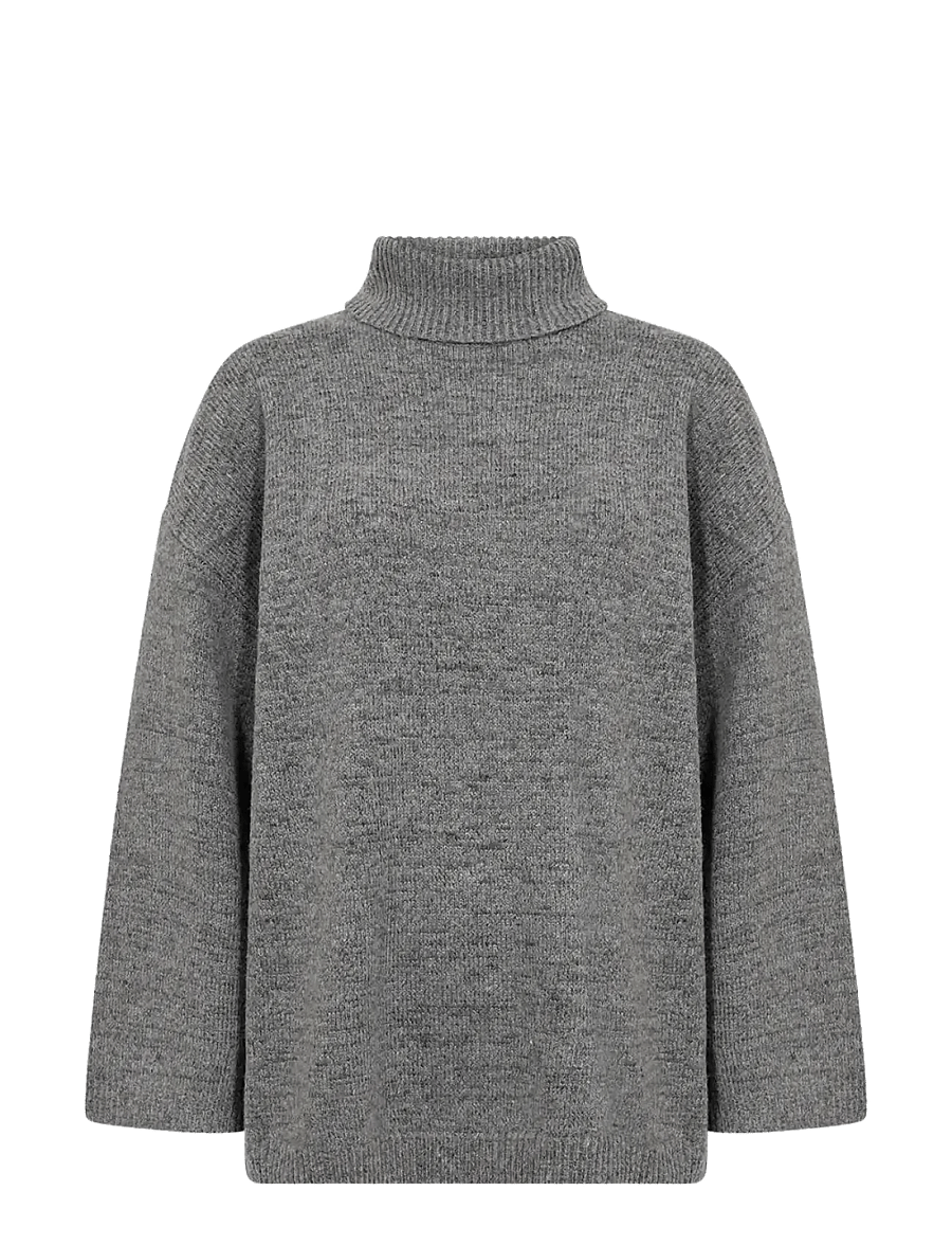 Soyaconcept - SC-VIDA - rullekraver - 99470 med. grey melange - 1
