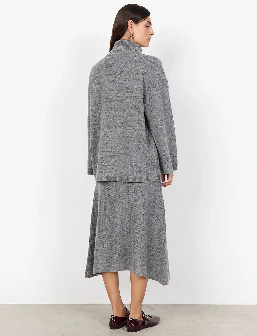 Soyaconcept - SC-VIDA - rullekraver - 99470 med. grey melange - 3