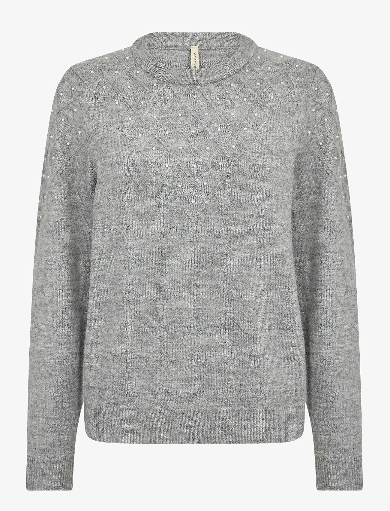 Soyaconcept - SC-NESSIE - stickade tröjor - 99470 med. grey melange - 1