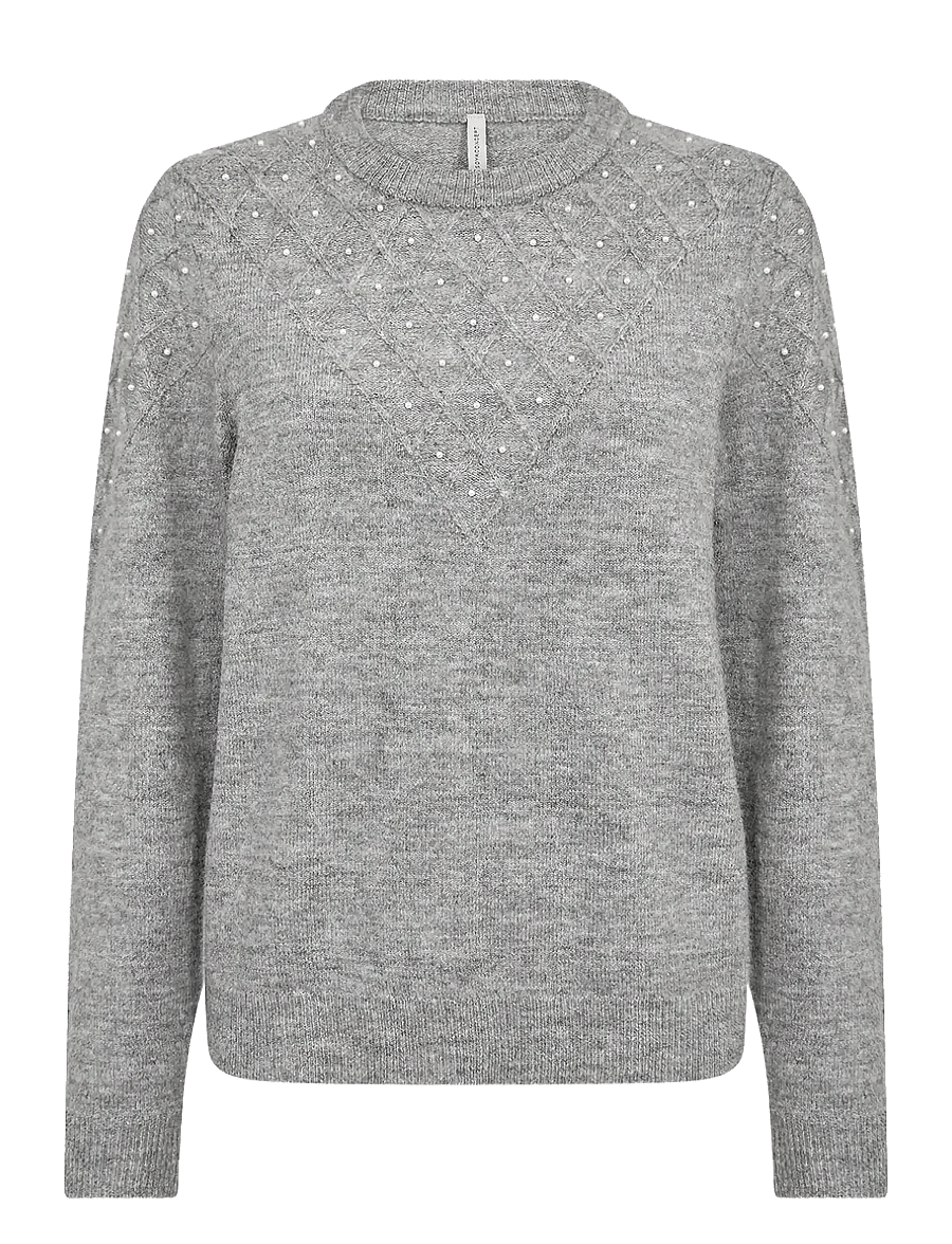 Soyaconcept - SC-NESSIE - striktrøjer - 99470 med. grey melange - 1