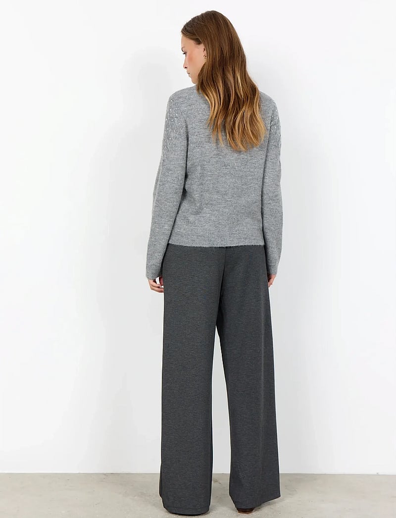 Soyaconcept - SC-NESSIE - stickade tröjor - 99470 med. grey melange - 3