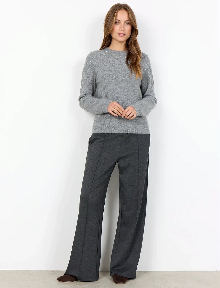 Soyaconcept - SC-NESSIE - striktrøjer - 99470 med. grey melange - 4