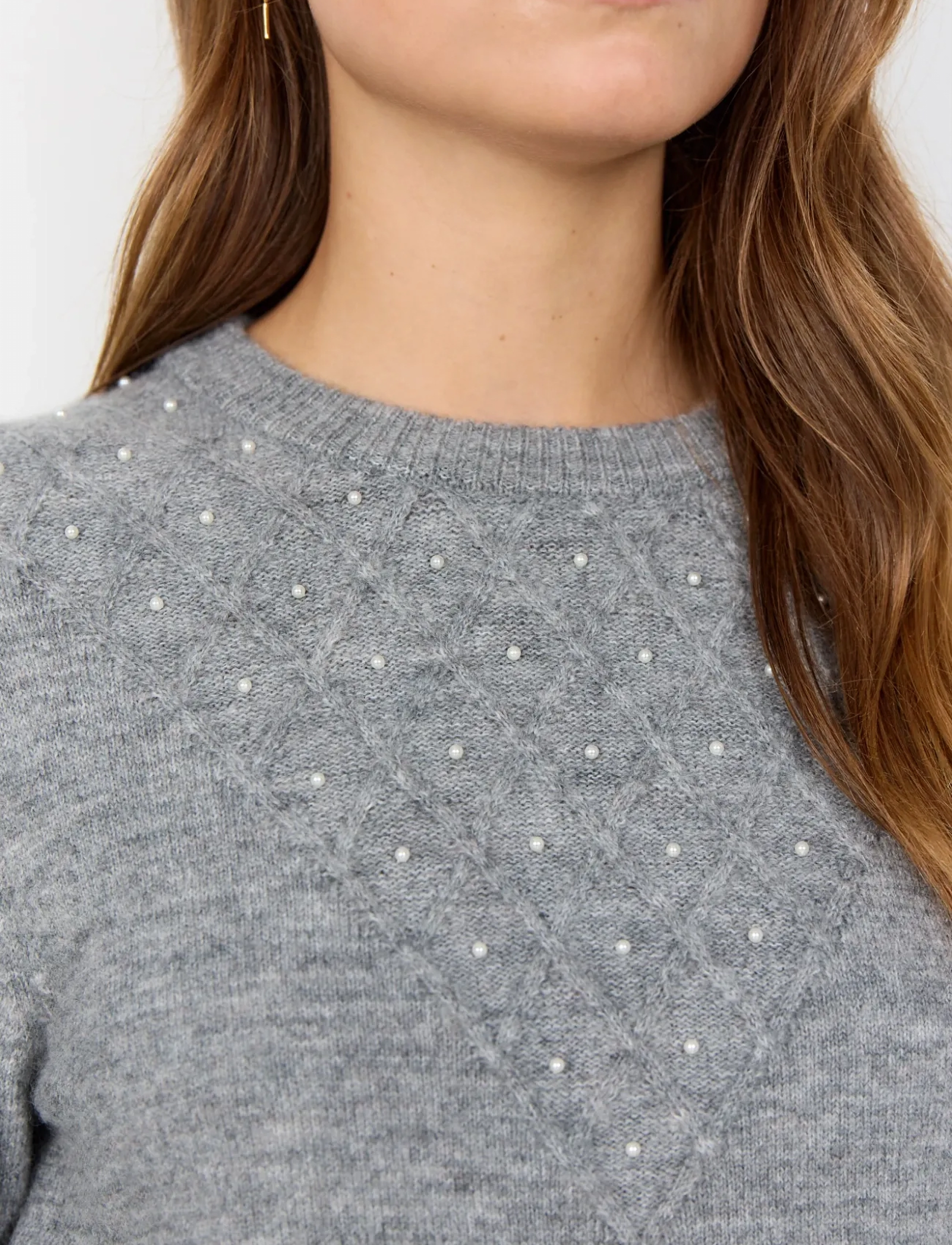 Soyaconcept - SC-NESSIE - striktrøjer - 99470 med. grey melange - 5