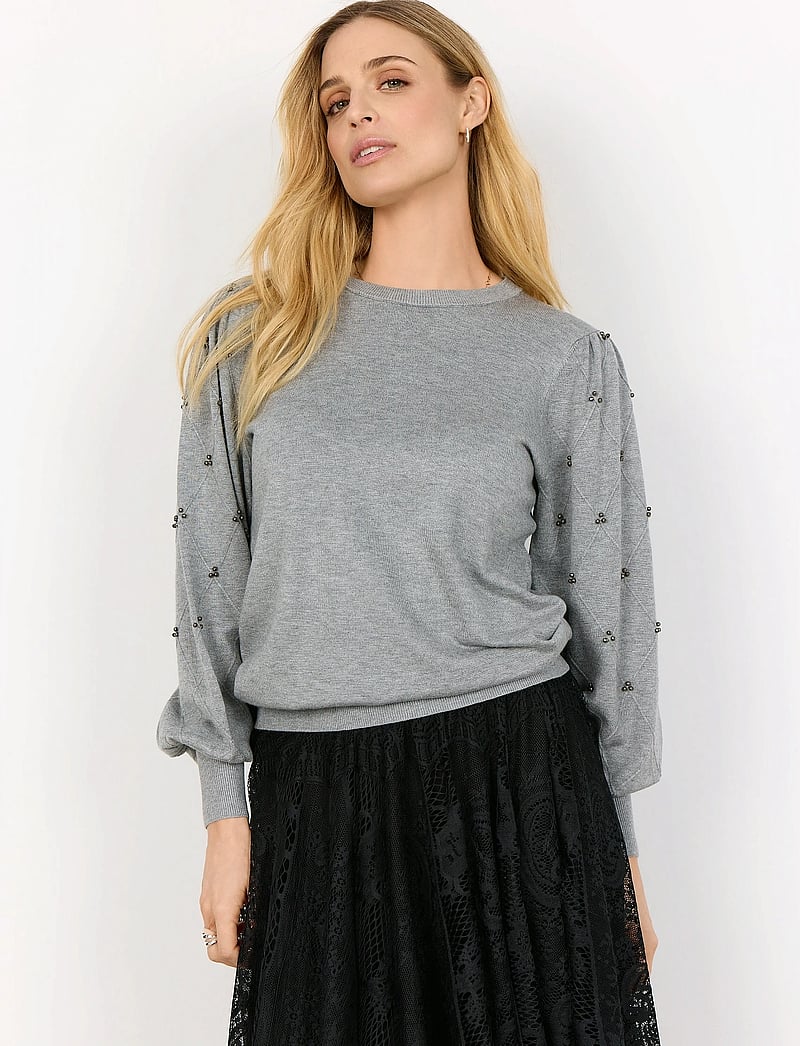 Soyaconcept - SC-DOLLIE - striktrøjer - 99470 med. grey melange - 0