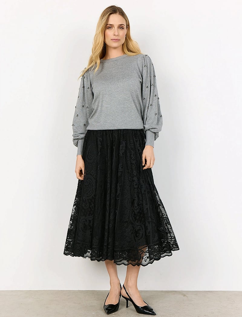 Soyaconcept - SC-DOLLIE - striktrøjer - 99470 med. grey melange - 3