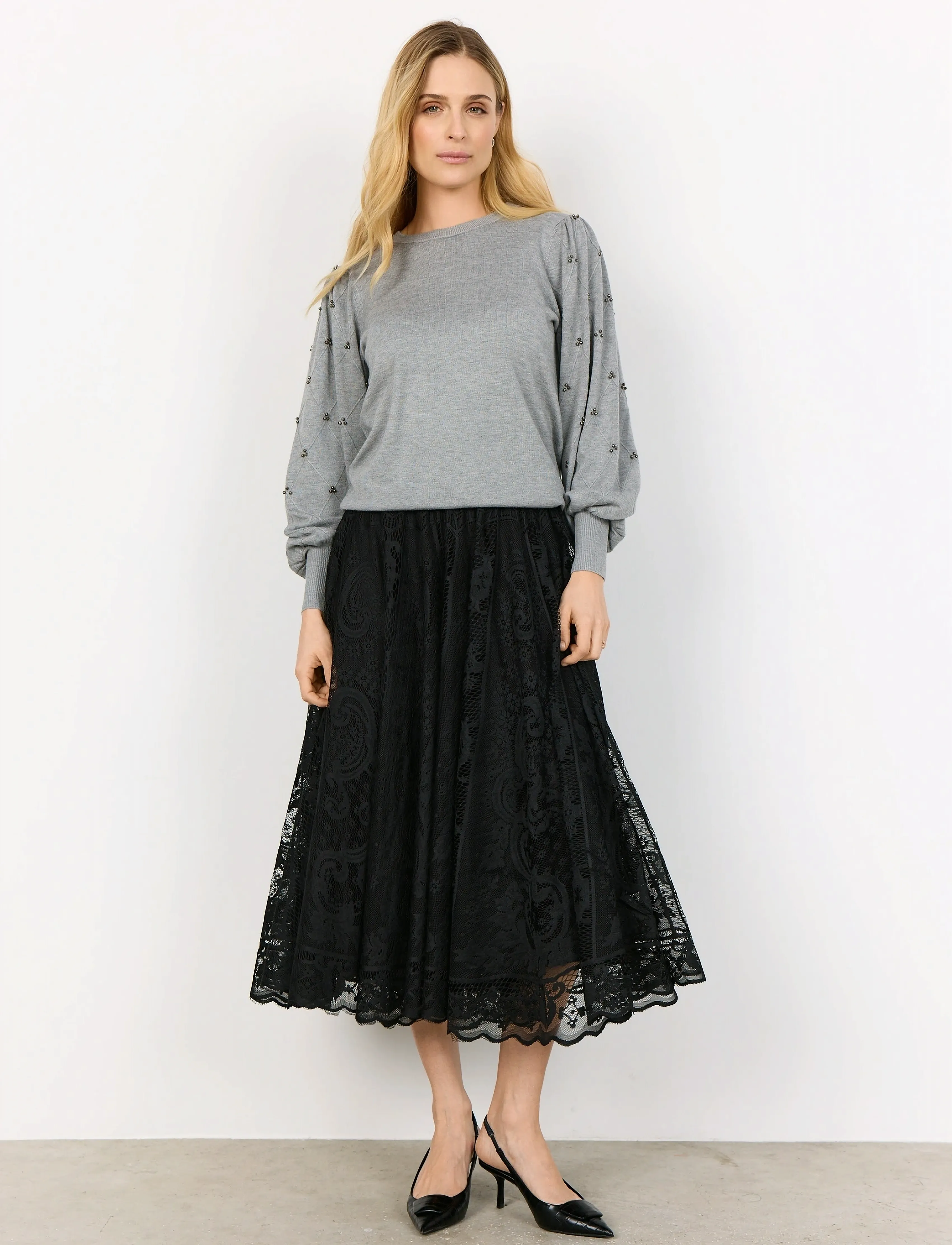 Soyaconcept - SC-DOLLIE - gebreide truien - 99470 med. grey melange - 3