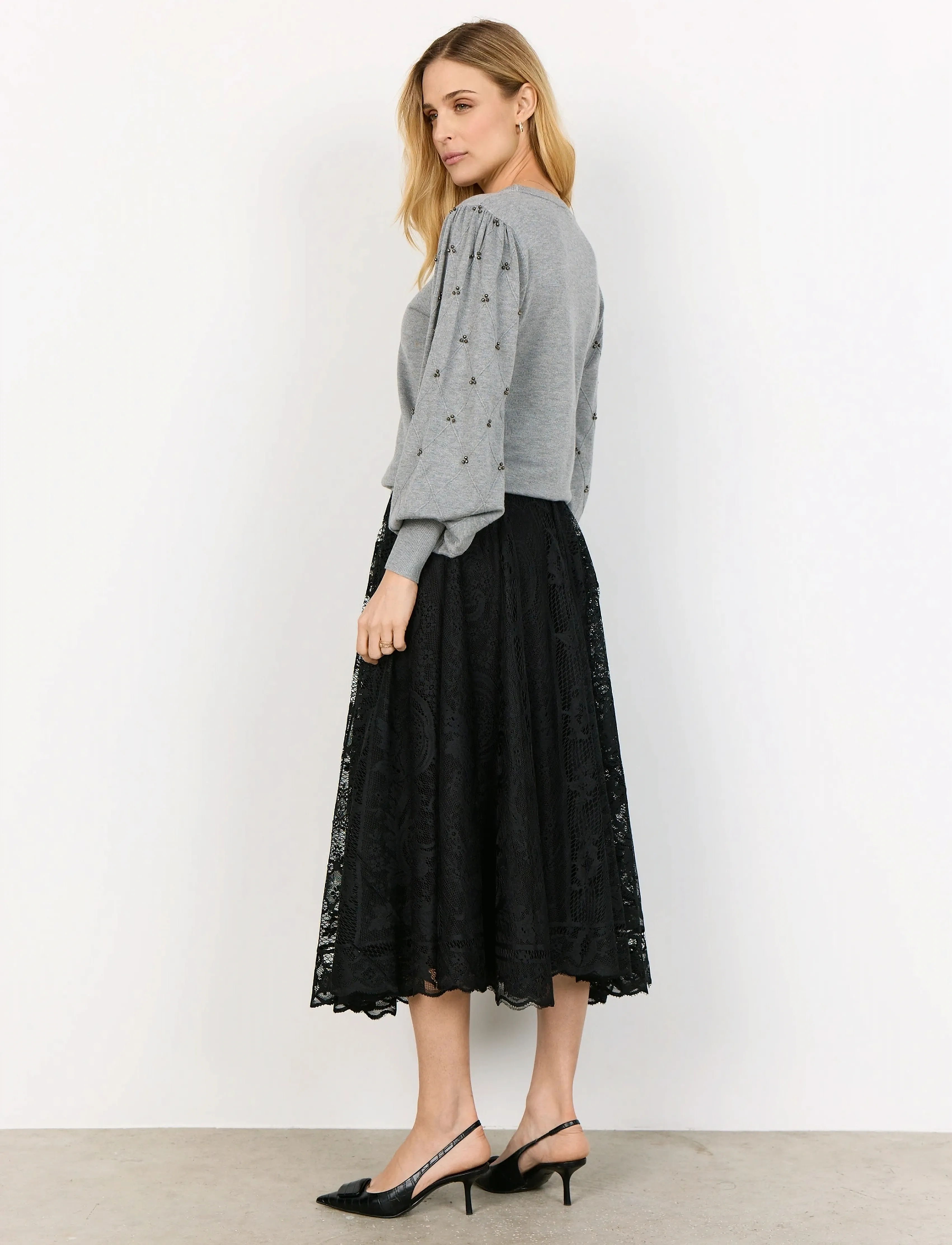 Soyaconcept - SC-DOLLIE - gebreide truien - 99470 med. grey melange - 4